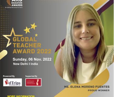 Elena Moreno Fuentes ha sido una de los docentes españoles premiada en los ‘Global Teacher Awards’